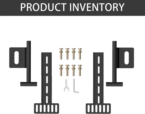 Vista 4 de Soportes de cabecero para marco de cama de metal, soportes ajustables para cabecero con kit de extensión de pie de cama, compatible con Twin, Full