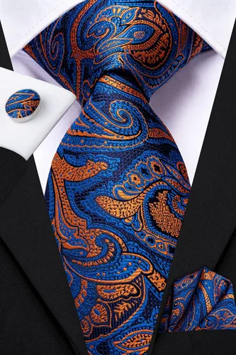 Vista 36 de Dubulle Corbata tejida de cachemira para hombre y gemelos de pañuelo para hombre, conjunto de gemelos para boda formal y negocios
