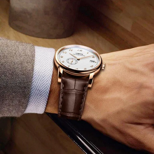 Vista 3 de LOBINNI Reloj mecánico automático impermeable de muñeca masculina vestido masculino moda lujo negocios relojes