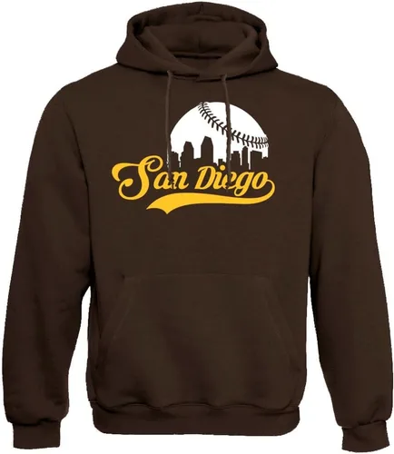 Vista 7 de Xtreme Apparrel Cityscape Skyline - Sudadera con capucha para hombre para fanáticos del béisbol