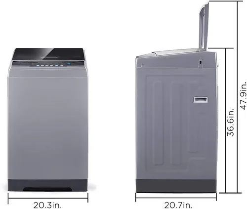 Vista 3 de COMFEE' Lavadora portátil de 1.6 pies cúbicos, capacidad de 11 libras, lavadora compacta totalmente automática y horno microondas EM720CPL-PMB