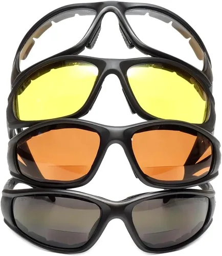 Vista 7 de Calabria 23BF Sportster - Gafas de seguridad bifocales de lectura para hombres y mujeres, protección UV, viento y desechos, antivaho