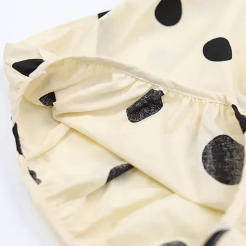 Vista 4 de Ropa de otoño e invierno para niñas pequeñas, sin mangas, chaleco sólido con lunares, para Navidad