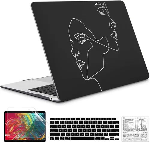 Vista 32 de Funda compatible con MacBook Air de 13 pulgadas 2022, 2021-2018 A2337 M1 A1932 A2179, carcasa de plástico duro duradero, cubierta de teclado