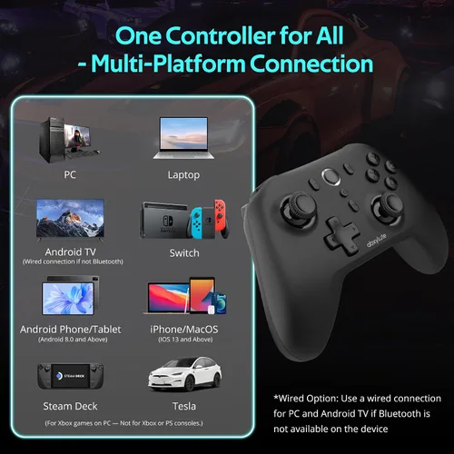 Vista 6 de C6 Wireless PC Controller, Bluetooth Game Controller- 1000Hz Polling Rate- Hall Effect Joystick for Windows PC, Nintendo Switch, Switch 2, Steam