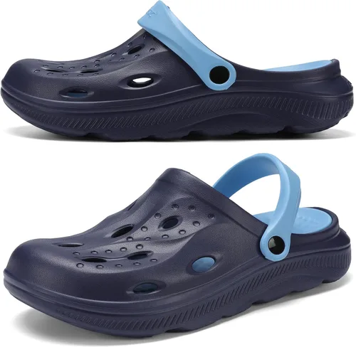 Vista 8 de Zuecos con soporte de arco para hombres y mujeres, zapatos de jardín ligeros para exteriores, sandalias de playa y recuperación con plantillas