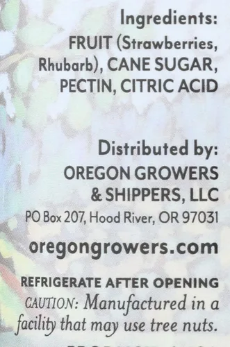 Vista 4 de Oregon Growers Crema de ruibarbo y fresa, 12 oz