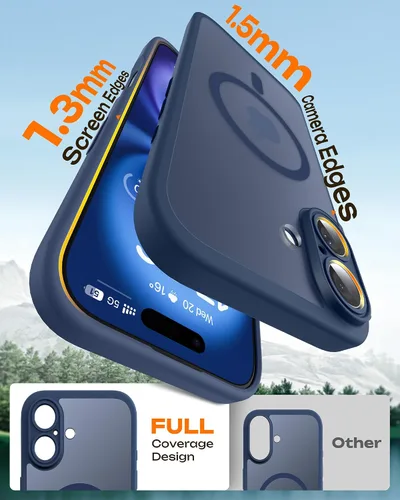 Vista 934 de TOCOL Funda para iPhone 11, compatible con Magsafe, protección completa de cámara, imanes integrados, protección contra caídas, funda translúcida