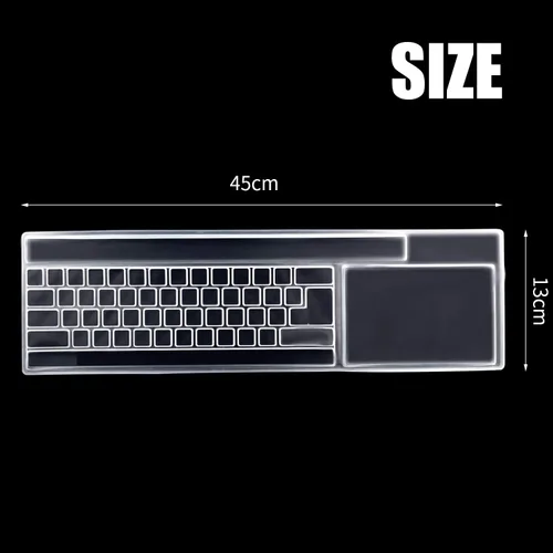 Vista 5 de BronaGrand Paquete de 2 protectores transparentes para teclado de computadora de escritorio para PC 104/107 teclas teclado estándar