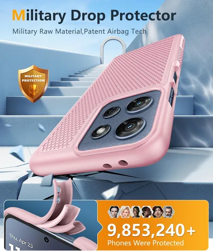Vista 621 de FNTCASE Funda para iPhone 17 Pro: Fundas delgadas translúcidas de color azul claro compatibles con MagSafe, protección completa de la cámara