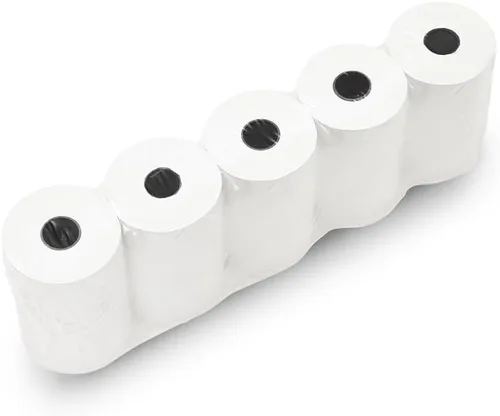 Vista 2 de (25 rollos) 3 1/8 "x 119' Caja registradora térmica POS Recibo Rollo de papel libre de BPA para First Data Fd100 Fd200 Fd300 Hypercom T77