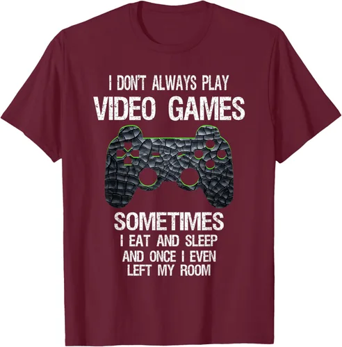 Vista 18 de Funny Gamer Video Games - Camiseta para niños y adolescentes, ajuste clásico, color negro, mezcla de algodón, Negro
