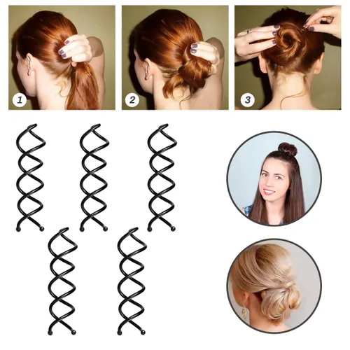 Vista 3 de Winkeyes - Juego de herramientas para trenzar el cabello con accesorios de modelado de cabello para trenzas en espiral simples y rápidas