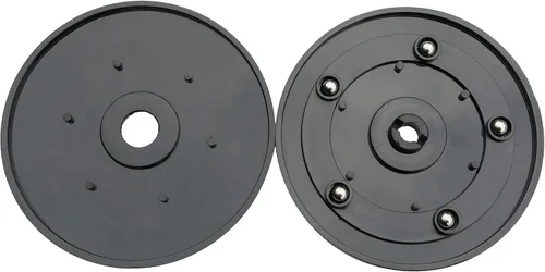 Vista 4 de FixtureDisplays® Organizador giratorio de plástico negro de 4 pulgadas Lazy Susan para estante de especias, mesa, pastel, cocina, despensa