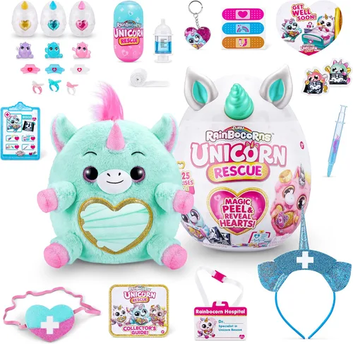 Vista 5 de Rainbocorns Unicorn Rescue Surprise - Peluche coleccionable de ZURU