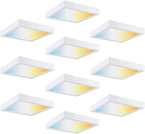 Vista 8 de Lámpara de techo cuadrada LED de 9 pulgadas, equivalente a 60 W, 2700 K/3000 K/3500 K/4000 K/5000 K CCT seleccionable, CRI 90+, luz de panel LED