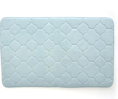 Vista 12 de Tapete de baño de espuma viscoelástica bordada con tecnología Water Shield, 17 x 24 pulgadas, angora