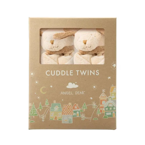Vista 6 de Set de muñecos para abrazar Angel Dear, Cuddle Twins., Azul Elephant