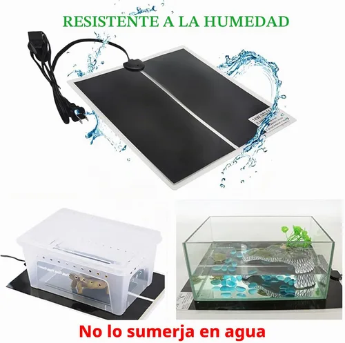 Vista 2 de Hamiledyi Almohadilla térmica de reptiles de 14 W, 2 unidades, calentador con ajuste de control de temperatura debajo del tanque de 11 x 11