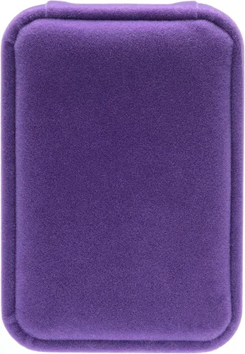 Vista 2 de Caja de regalo de joyería de terciopelo clásico para collar colgante (púrpura)