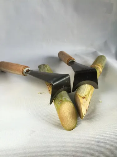 Vista 4 de Cuchillo raspador pelador de caña de azúcar, de mano, ligero, diseño ergonómico, rápido