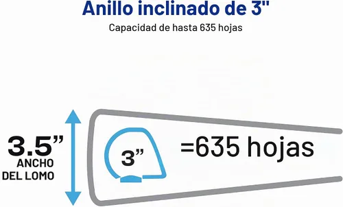 Vista 3 de Carpeta antiadherente y resistente con anillas, de Avery, 1 unidad, Azul claro 3 pulgadas