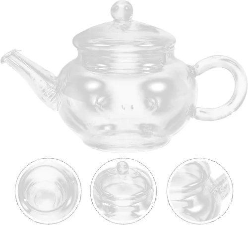 Vista 9 de Mini tetera Mini cafetera de hojas sueltas Tetera Hervir utensilios de té de vidrio Cafetera Hervidor de agua Restaurante Tetera Tearoom Suministro