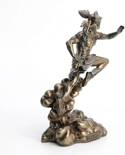 Vista 7 de Veronese Design Hermes - Dios griego de los viajes, la suerte y el comercio estatua