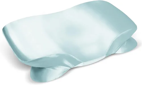 Vista 8 de Funda de almohada de satén para almohada cervical Zelimun - Funda ergonómica, funda de almohada suave y lisa, funda de almohada negra con cremallera