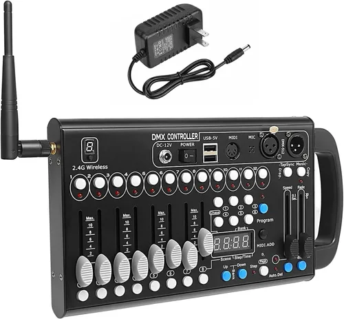 Vista 7 de Controlador DMX 54 Canales Mini DMX 512 para DJ, Escenario y Luces LED