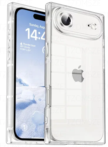Vista 49 de Funda Tzomsze Compatible con iPhone Air Clear Funda, Protección de Cámara, Esquinas Reforzadas TPU Delgada Resistente a Golpes Funda Protectora