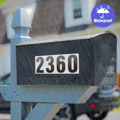 Vista 7 de Números autoadhesivos de 1.5 pulgadas para buzón, números de casa, número de buzón reflectante, número de botes de basura, para exterior, 120