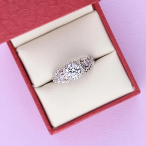 Vista 6 de BERRICLE Sterling Silver CZ Solitaire Wedding Engagement Promise Rings for Her, Round Cubic Zirconia Ring for Women