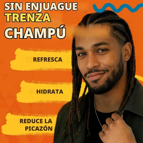 Vista 2 de AllDay Locks Champú trenzado, spray sin enjuague, limpia la acumulación