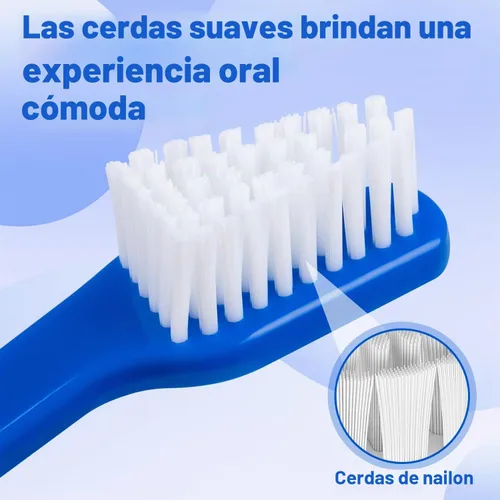 Vista 5 de Newday Juego de 8 cepillos de dientes para perros, de doble cabeza, higiene dental, práctico cepillo de dientes suave para limpiar los dientes