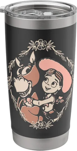 Vista 9 de Disney and Pixar's Toy Story 5 Jessie Hugging Bullseye - Vaso aislado de acero inoxidable Blanco
