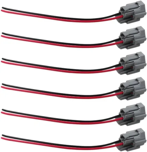 Vista 5 de Coleta eléctrica del enchufe del conector hembra del inyector de combustible de la alta impedancia 6x