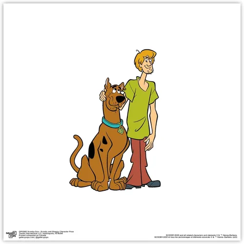 Vista 9 de Gallery Pops Scooby-Doo - Arte de pared de Scooby and Shaggy Character Pose - Versión enmarcada en negro, 12 x 12 pulgadas Versión con marco negro