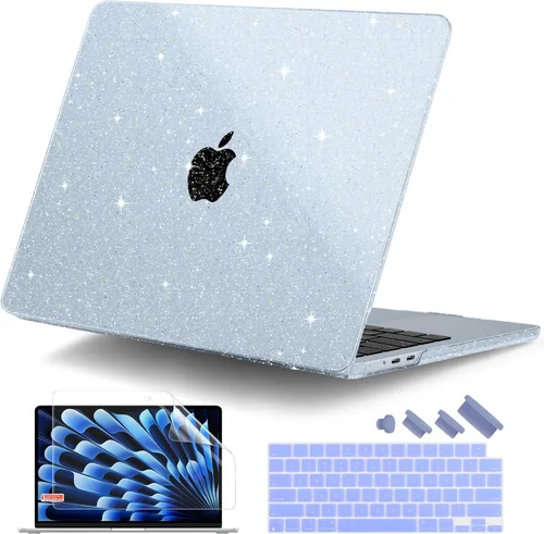 Vista 12 de DONGKE Funda para MacBook Air de 15 pulgadas M5 M4 M3 M2 (2026-2023) A3448 A3241 A3114 A2941, cubierta protectora rígida compatible con Touch ID