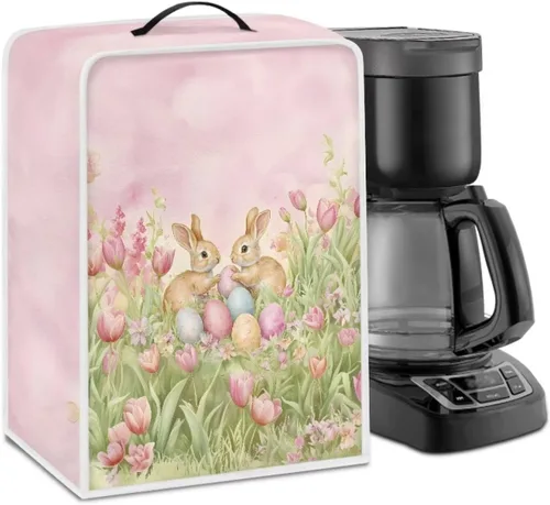 Vista 19 de Cubiertas para máquina de café con mango superior, resistentes a las manchas, para mezclador, compatible con la mayoría de cafeteras