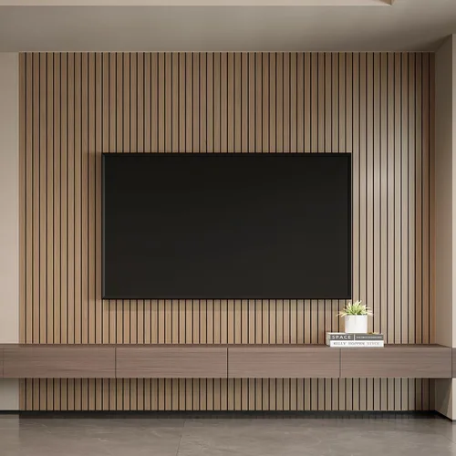 Vista 4 de YLL YLL Panel de pared de láminas de PVC para despegar y pegar de 118 x 15.7 pulgadas, panel de listones de madera de grano de roble sintético