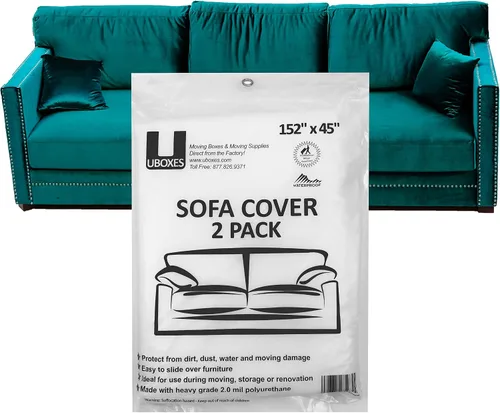 Vista 3 de SOFA Fundas para mudanzas (paquete de 2) - 45" x 152" - Bolsas para mudanza y almacenamiento - UBOXES