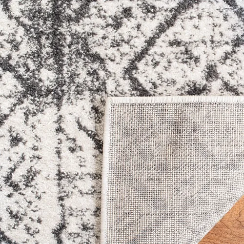 Vista 50 de SAFAVIEH Alfombra de área 8x10 - Colección Adirondack - Grande - Negro y plateado, diseño marroquí bohemio, no suelta pelusa y fácil de limpiar