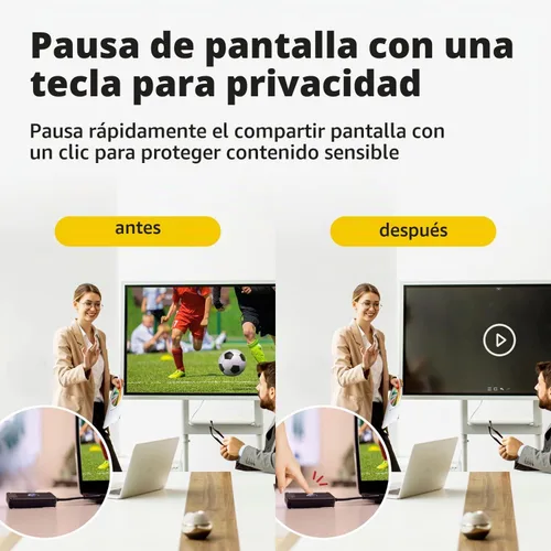 Vista 6 de Transmisor y receptor HDMI inalámbrico USB-C, Plug & Play - 1080P @60Hz 2.4G/5G Streaming, 100FT Range, Compatible with Smartphone, Laptop