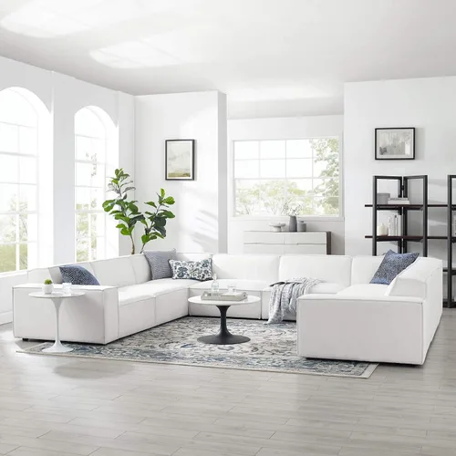 Vista 18 de Modway Restore - Sofá seccional tapizado de 5 piezas en color carbón