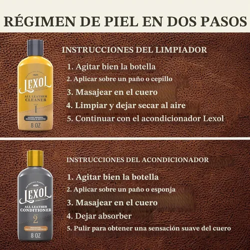 Vista 3 de Kit de limpieza y acondicionador de cuero Lexol para asientos e interiores de automóviles, sofás y muebles, zapatos y botas, guantes de béisbol
