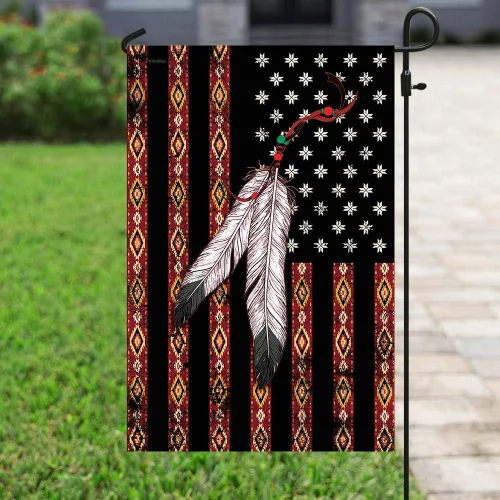 Vista 6 de FLAGWIX Banderas – Bandera del orgullo nativo americano THH2489F, bandera de casa (29.5 x 39.5 pulgadas) – Banderas de jardín de casa de Estados