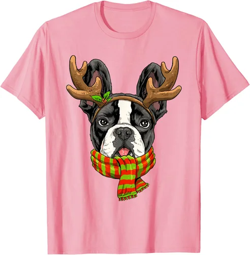 Vista 31 de Camiseta de Navidad para perro Bulldog Francés, Negro, S