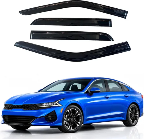 Vista 18 de Visera de ventana IG para Ford Focus Sedán y Hatchback 2012-2018, Protector de ventana lateral para lluvia y viento estilo Mugen, extra duradero