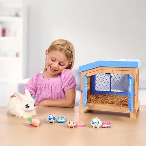 Vista 2 de Little Live Pets Bunny Mama Surprise Toy Set, Hutch Interactive Animal